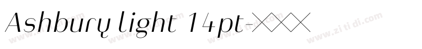 Ashbury light 14pt字体转换